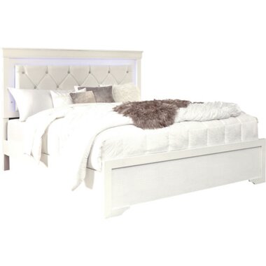 Global furniture usa pompei clearance metallic bed led light