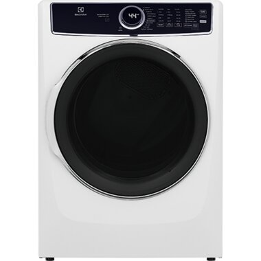 Electrolux ELFE7637AW 8.0 CuFt Perfect Steam Electric Dryer With Predictive Dry In White