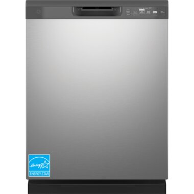 GE GDF535PSRSS 55 dBA Steam Front Control Dry Boost Dishwasher In Stainless Steel