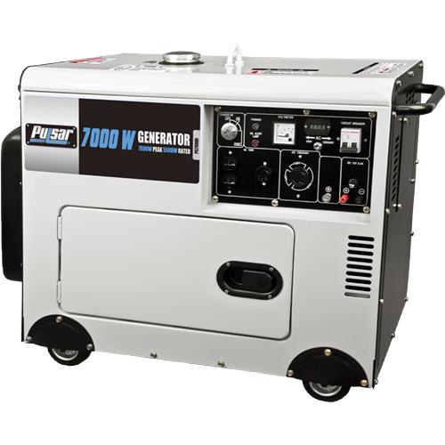 Pulsar PG7000D 7000W Diesel Powered Generator, 10HP Single Cylinder, 4 ...