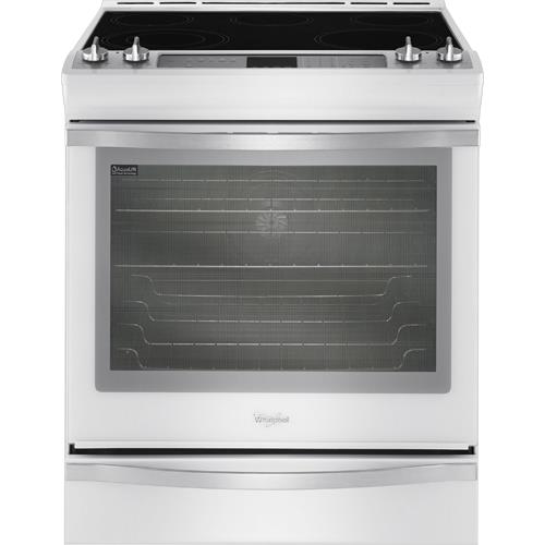 Whirlpool WEE760H0DH 30" White Ice SlideIn Electric Range with 6.2 CuFt SelfCleaning Oven