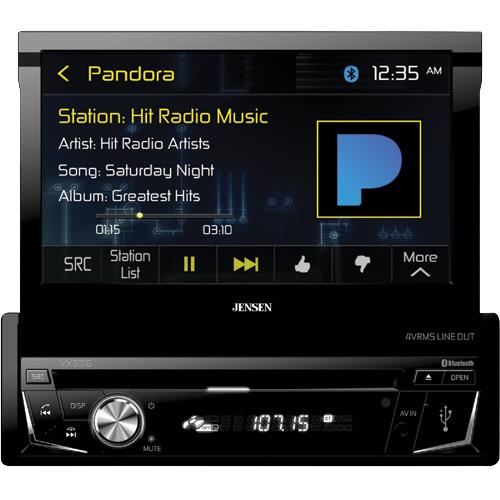Jensen VX3016 Bluetooth, Single DIN, 7