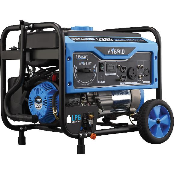 5250 Watt Portable Gasoline/Propane Powered Generator With 224 cc CARB Compliant Motor