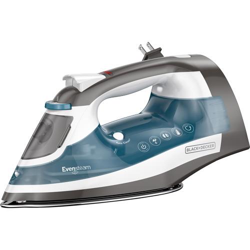 BLACK+DECKER Classic Iron with Aluminum Soleplate, Silver, F67E 