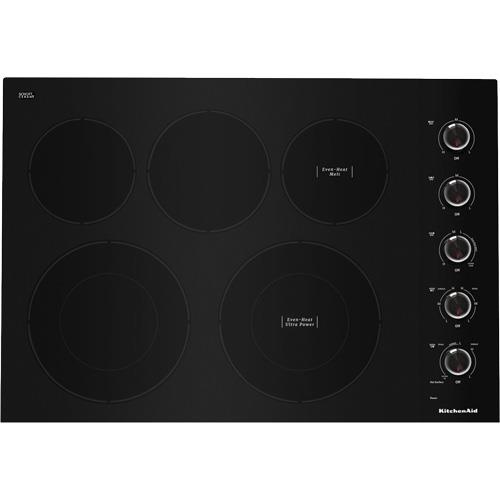 KitchenAid KCES550HBL 30 Black Electric Cooktop | BrandsMart USA