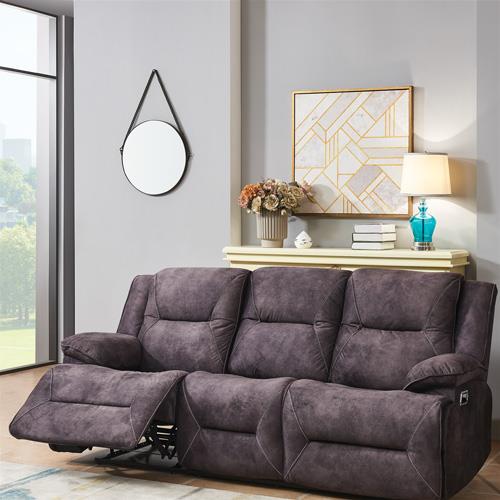 Grs08 Gray Alta Console Reclining Sofa