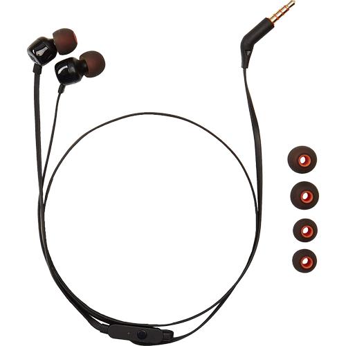 JBL T110BLK Tune In-Ear Headphones With Mic - Black | BrandsMart USA | In-Ear-Kopfhörer