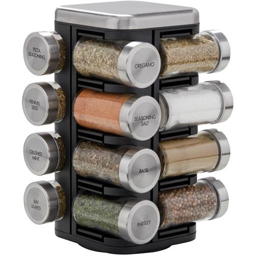 Talented Kitchen 2 Pack Spice Rack Organizer With 24 Glass Spice