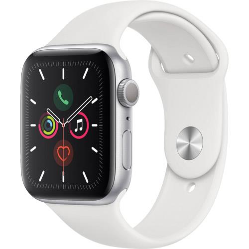 Apple MWV62LLA Series 5 40mm Silver Aluminum Case With White Sport Band GPS BrandsMart USA