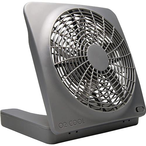 O2Cool Treva 10 Battery Operated Portable Fin Fan with AC Adapter