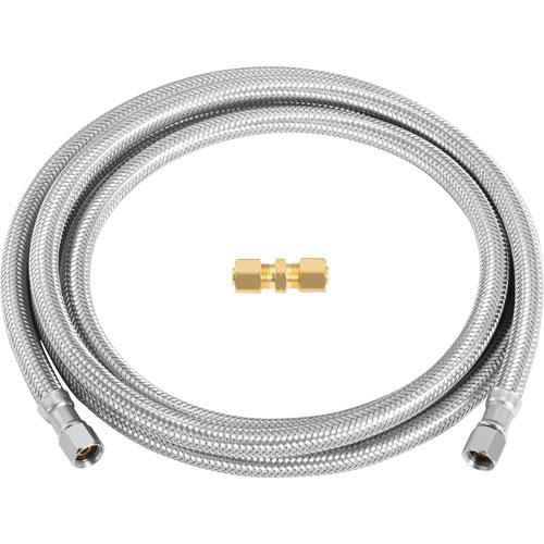 Pro-Dynamic PDREFSS 7ft Universal Stainless Steel Refrigerator Water Supply Line / BrandsMart USA