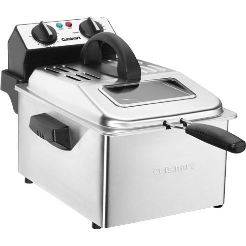 Dual Basket Stainless Steel Deep Fryer - 4 qt