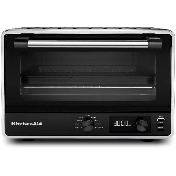 BLACK+DECKER 4-Slice Toaster Oven with Natural Convection, Black, TO1750SB