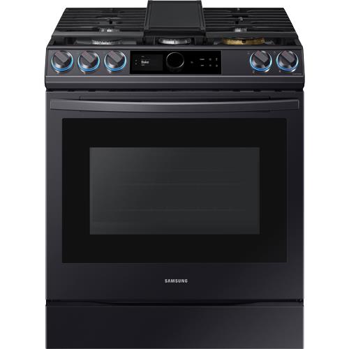 Samsung 30 in. 5-Burner Smart Natural Gas Cooktop with Bluetooth, Griddle,  Simmer Burner & Power Burner - Black Stainless Steel