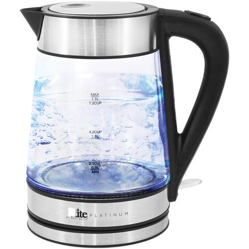 Farberware Stainless Steel 1.7 Liter Electric Tea Kettle, Silver