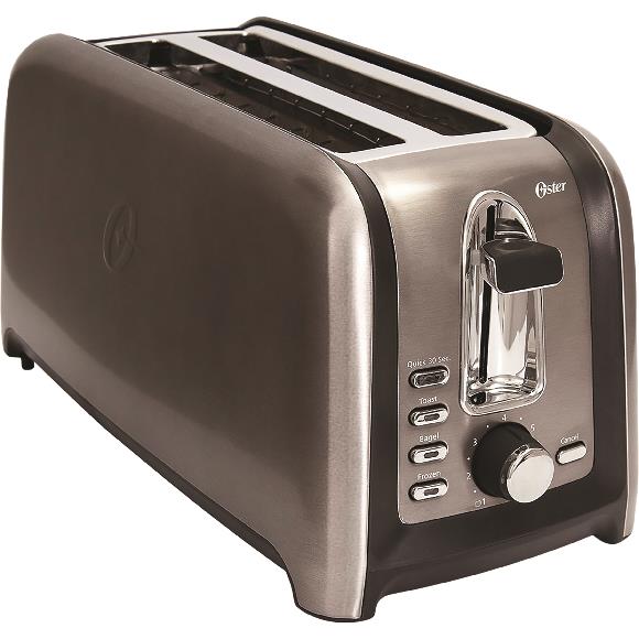 Oster Extra Wide 4 Slice Toaster with 7 Heat Settings, Red 