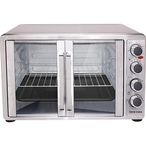 Bene Casa 45L French Door Convection Oven w/ rotisserie, Stainless Ste