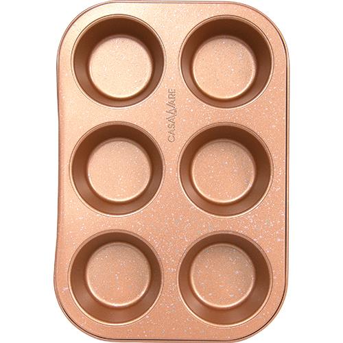 Casaware 11 x 9 x 2-Inch Toaster Oven Ultimate Series Commercial Weight Ceramic Non-Stick Coating Baking Pan (Rose Gold Granite)