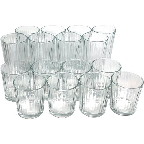 Gibson Home Moonstone Glass Double Old Fashion and Tumbler Set