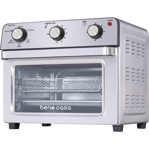 Bene Casa 22L Air Fryer Toaster Oven, Stainless Steel, 1500W