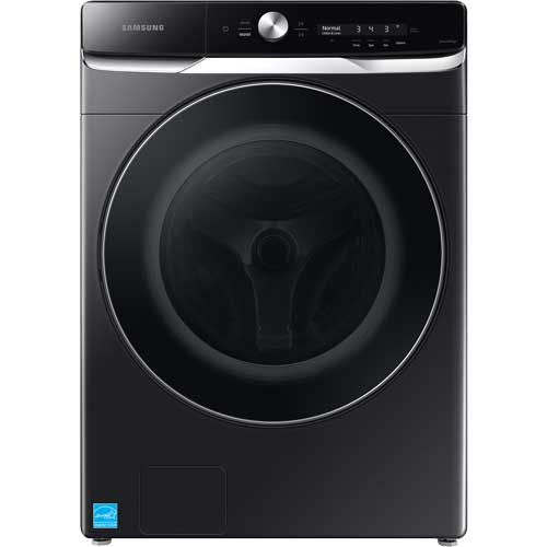 Samsung 5.0 Cu. ft. Extra Large Capacity Smart Front Load Washer with Super Speed Wash and Steam in Brushed Black