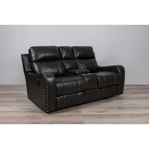 Global Furniture GCRL131 CHAR Colson Charcoal Reclining Loveseat With Cup Holders BrandsMart USA
