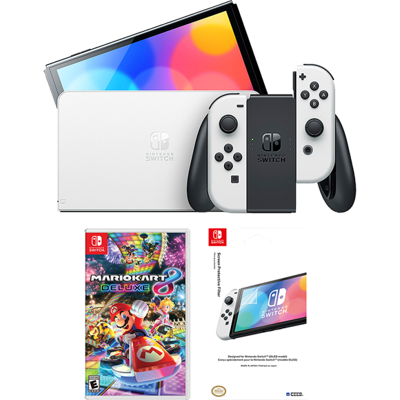 Nintendo Switch – OLED Model w/ White Joy-Con