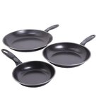 Image of product - 3 Piece Aventura Non-Stick Carbon Steel Fry Pan Set - Black