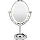 Conair Double-Sided Oval Polished Chrome Lighted Makeup Mirror