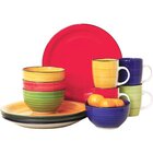 Image of product - 12 Piece Color Vibes Stoneware Dinnerware Set for 4