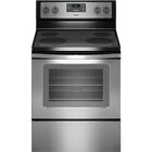 Image of product - 4.8 CuFt Freestanding 4 Burner Electric Smooth Top Range In Stainless Steel