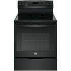 Image of product - 30" Black Smooth Top Range With 5.3 CuFt Self Cleaning Oven