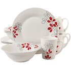 Image of product - 12 Piece Scarlet Leaves Dinnerware Set For 4