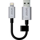Lexar - 64GB JumpDrive C20i Lightning To USB 3.0 With Built-In Flash Drive