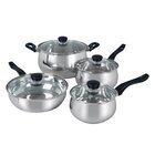 Image of product - 8-Piece Rametto Stainless Steel Cookware Set