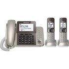Image of product - Dect 6.0 1.9Hz Corded Base 2 Handset Cordless Phone With Digital Answering Machine - Gold
