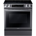 Image of product - 5.8 CuFt Slide-In Electric Range With Dual Convection In Black Stainless