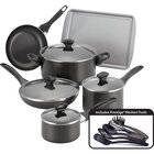 Image of product - 15 Piece Nonstick Black Cookware Set