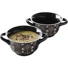 Image of product - 2 Piece Ceramic Black Soup Bowl