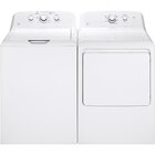 GE 3.8 CuFt White 27" Top Load Washer With 7.2 CuFt White 27" Electric Dryer