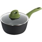 Image of product - 1.9 Qt. Green and Black Covered Nonstick Sauce Pan