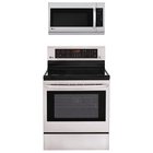 LG - 30-inch Electric Smooth Top Range With 2.2 CuFt Over The Range Microwave