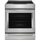 Image of product - 7.1 CuFt Slide-In Even-Heat™ True Convection Electric Induction Range With Baking Drawer In Stainless Steel