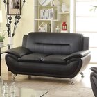 Image of product - Norton Black Plush Stationary Love Seat