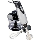 Image of product - 2-Speed Hand Blender With Whisk And Chopping Bowl - Silver