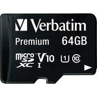 Verbatim 64GB Premium microSDXC Memory Card With Adapter