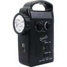 SuperSonic 5 Way Emergency Solar/Hand Crank Radio With Flashlight - Black