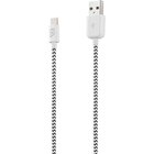 Image of product - Lightning Charge 4ft (1.2m) Marbled Woven Cable (Black/White)
