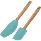 Image of product - Set Of 2 Bamboo Handle Silicone Head Spatulas