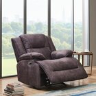 Global Furniture Alta Glider Recliner in Dark Gray Polyester Fabric